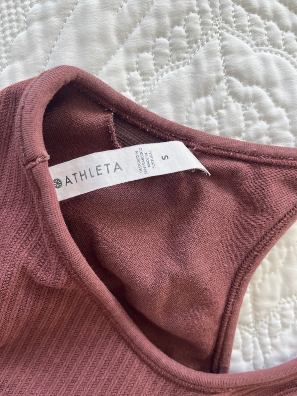 Athleta Ribbed Racerback Sports Bra - Picture 3 of 5